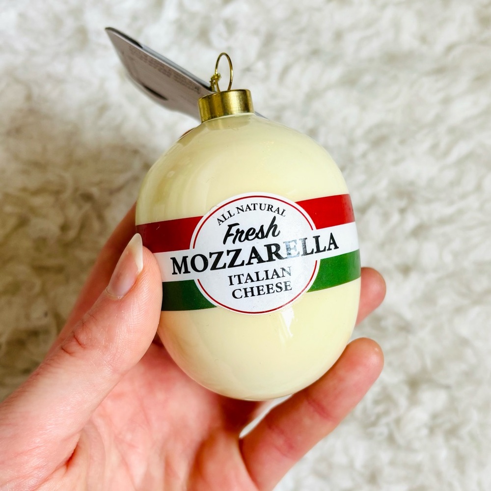 target wondershop fresh mozzarella cheese 2025 glass christmas food ornament